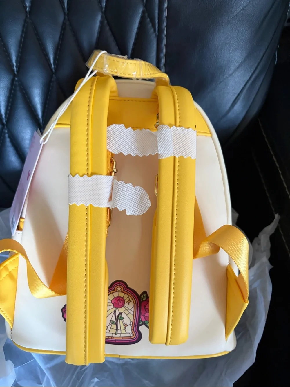 Loungefly Disney Beauty and the Beast Belle Stained Glass Mini Backpack & Wallet